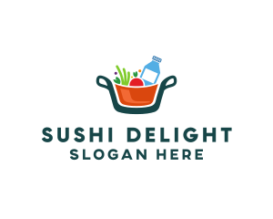 Fresh Ingredients Pot  logo design