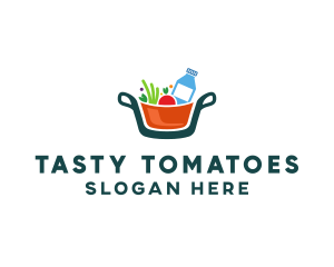 Fresh Ingredients Pot  logo design