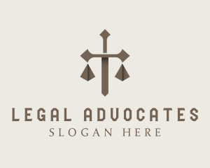 Legal Cross Scale logo design