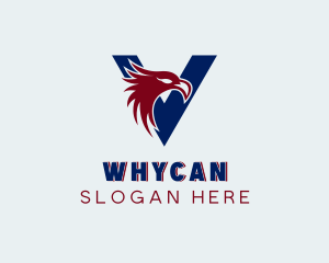 Eagle Avian Bird Letter V Logo