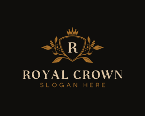 Royal Shield Crown logo design