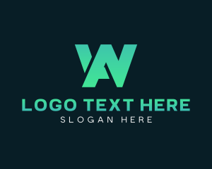 Monogram - Generic Business Letter WA logo design