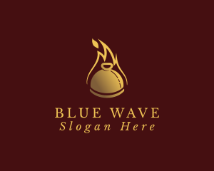 Restaurant Dining Cloche Flame logo design