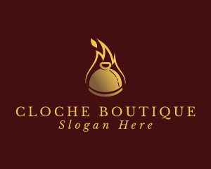 Cloche - Restaurant Dining Cloche Flame logo design