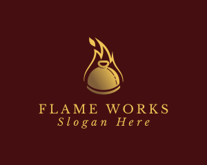 Flame - Restaurant Dining Cloche Flame logo design