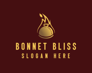 Restaurant Dining Cloche Flame logo design