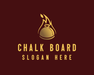 Restaurant Dining Cloche Flame logo design