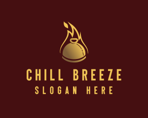 Restaurant Dining Cloche Flame logo design