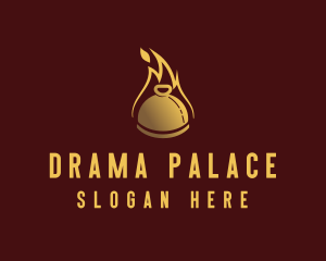 Restaurant Dining Cloche Flame logo design