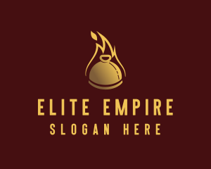 Restaurant Dining Cloche Flame logo design