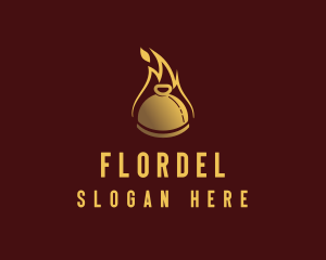 Restaurant Dining Cloche Flame logo design