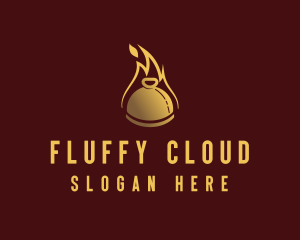 Restaurant Dining Cloche Flame logo design