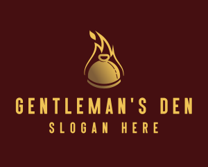 Restaurant Dining Cloche Flame logo design