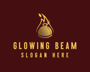 Restaurant Dining Cloche Flame logo design