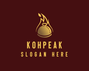 Restaurant Dining Cloche Flame logo design