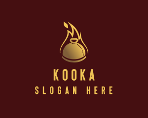 Restaurant Dining Cloche Flame logo design