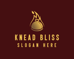 Restaurant Dining Cloche Flame logo design