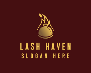 Restaurant Dining Cloche Flame logo design