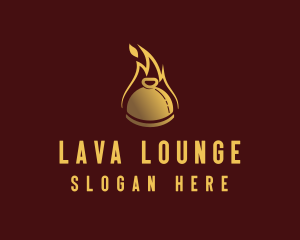 Restaurant Dining Cloche Flame logo design