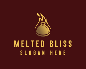 Restaurant Dining Cloche Flame logo design