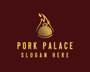 Restaurant Dining Cloche Flame logo design