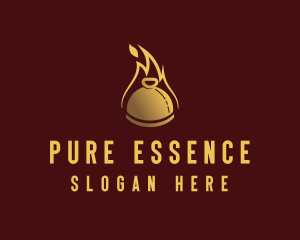 Restaurant Dining Cloche Flame logo design