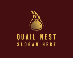 Restaurant Dining Cloche Flame logo design