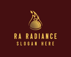 Restaurant Dining Cloche Flame logo design