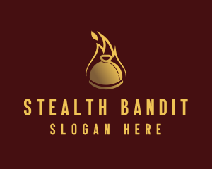 Restaurant Dining Cloche Flame logo design