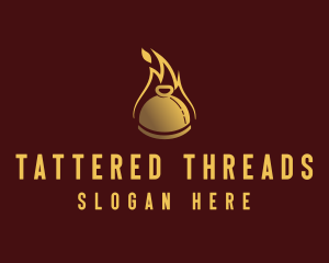 Restaurant Dining Cloche Flame logo design