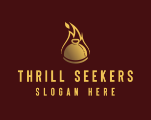 Restaurant Dining Cloche Flame logo design