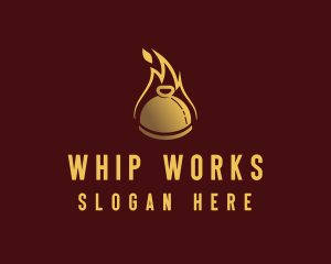 Restaurant Dining Cloche Flame logo design