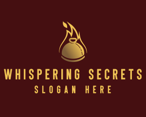 Restaurant Dining Cloche Flame logo design