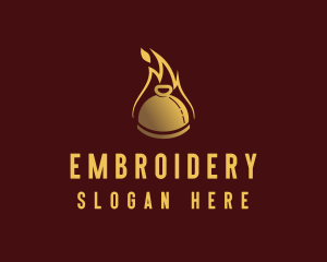 Restaurant Dining Cloche Flame logo design