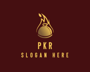 Restaurant Dining Cloche Flame logo design