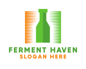 Fermentation - Natural Kombucha Beverage logo design