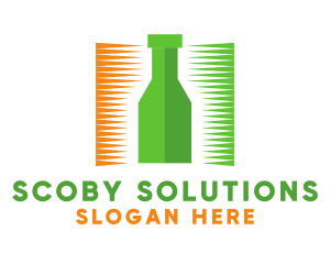 Scoby - Natural Kombucha Beverage logo design