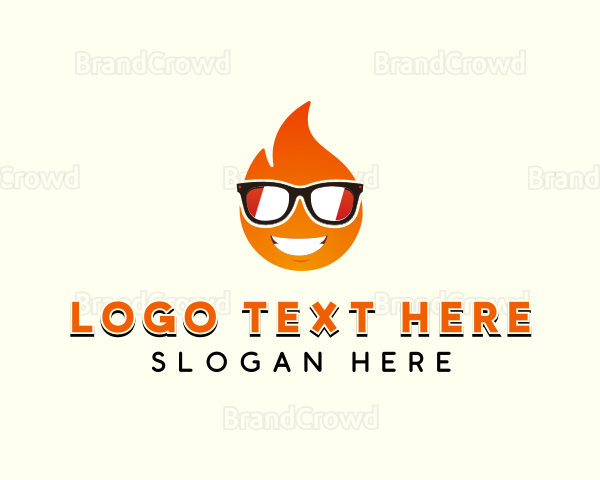 Sunglasses Hot Fire Logo