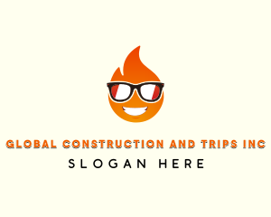 Blaze - Sunglasses Hot Fire logo design