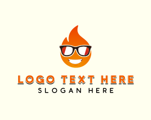 Sunglasses Hot Fire Logo