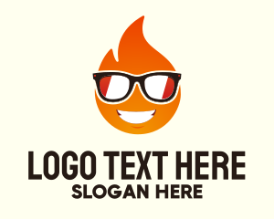 Cool - Cool Fire Emoji logo design