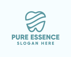 Pure - Blue Tooth Waves logo design