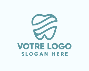 Molar - Blue Tooth Waves logo design