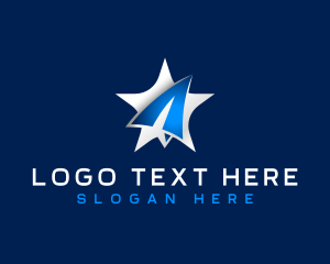 Star Paper Plane logo design
