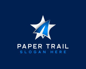 Star Paper Plane logo design