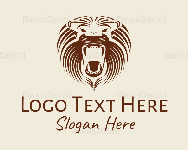 Angry Lion Roar Logo