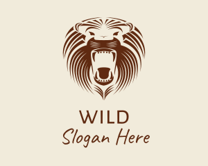 Angry Lion Roar  Logo