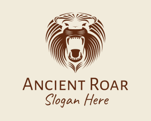 Angry Lion Roar  logo design