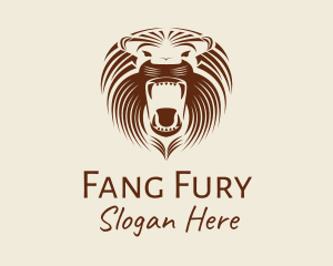 Fangs - Angry Lion Roar logo design