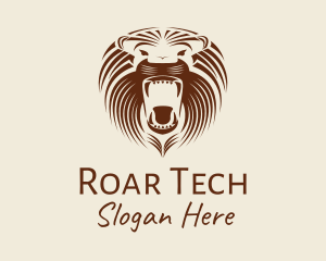 Angry Lion Roar  logo design